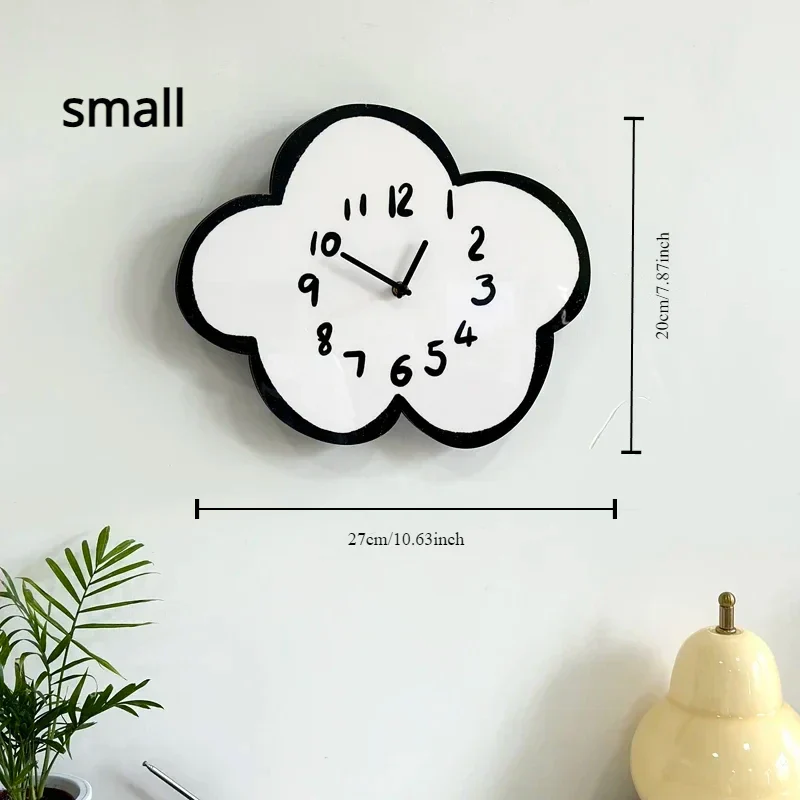 Wiebelende Wolk - Cartoon Wandklok - Uniek Decoratief Design - Afbeelding 7