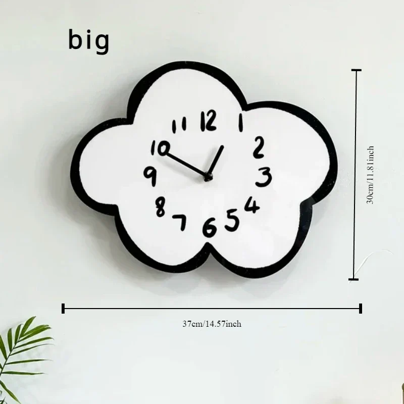 Wiebelende Wolk - Cartoon Wandklok - Uniek Decoratief Design - Afbeelding 8
